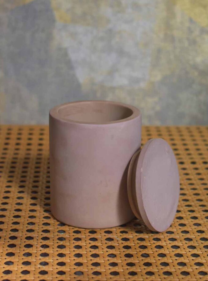 Big Cylindrical Pot with Lid