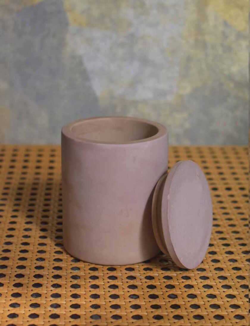 Big Cylindrical Pot with Lid