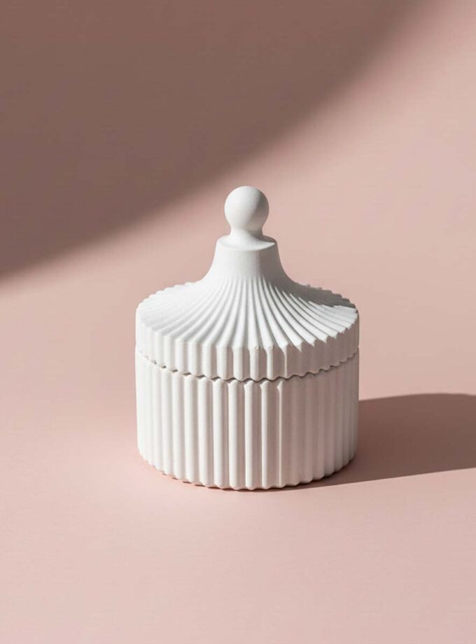 Small Stripe Pot with Lid