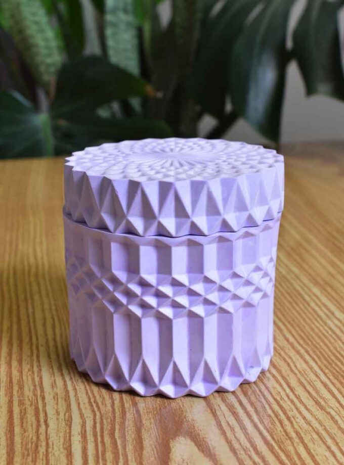 Geometric Jar with Lid