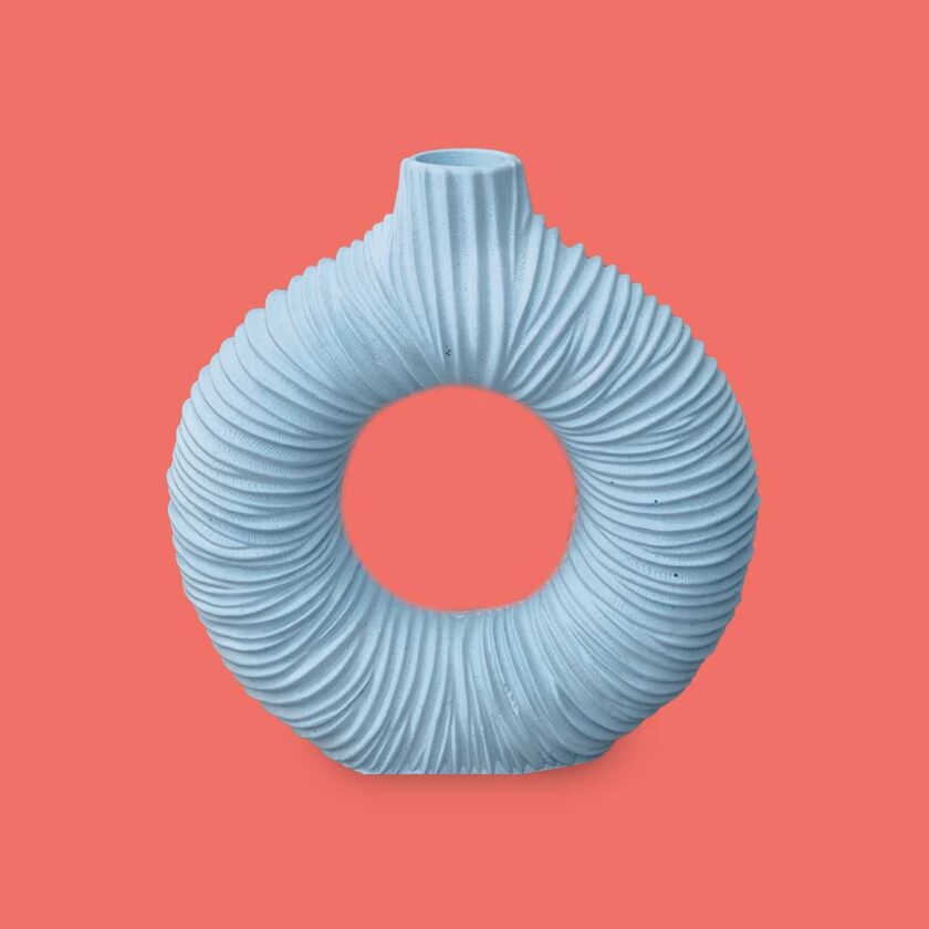 Stripe Donut Vase