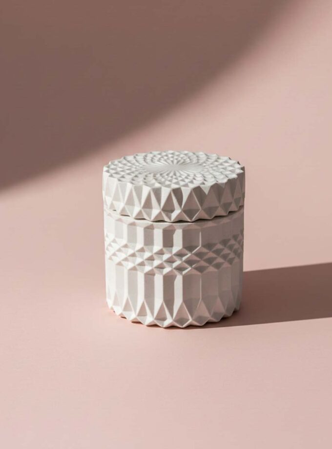 Geometric Jar with Lid