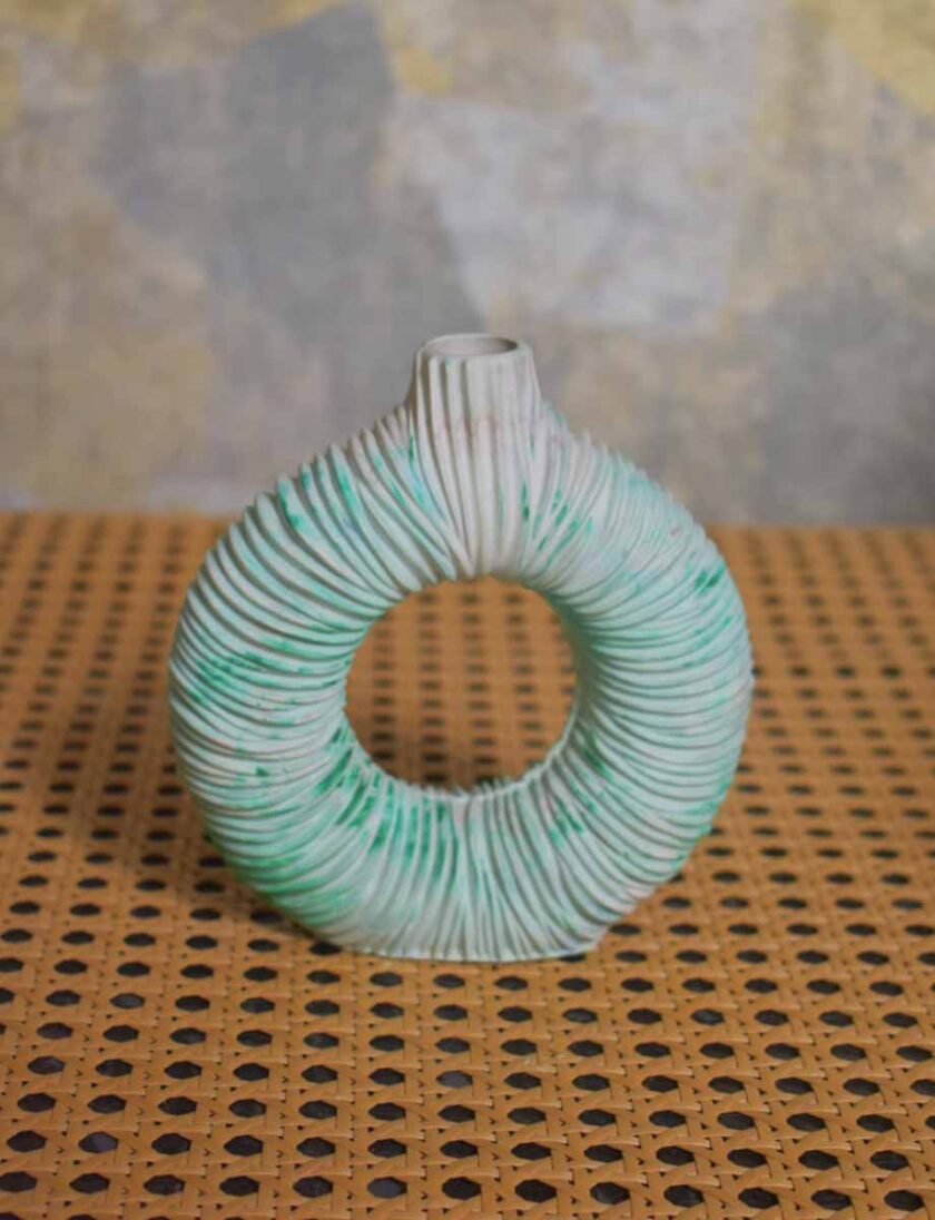 Stripe Donut Vase