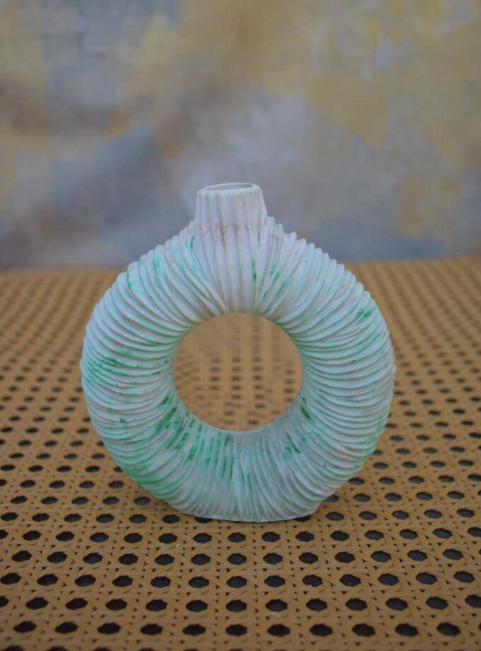Stripe Donut Vase