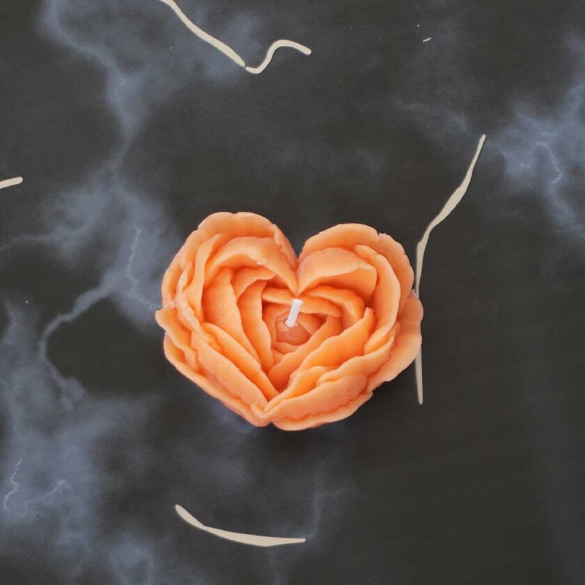 Heart Rose Flower Candle - Image 6