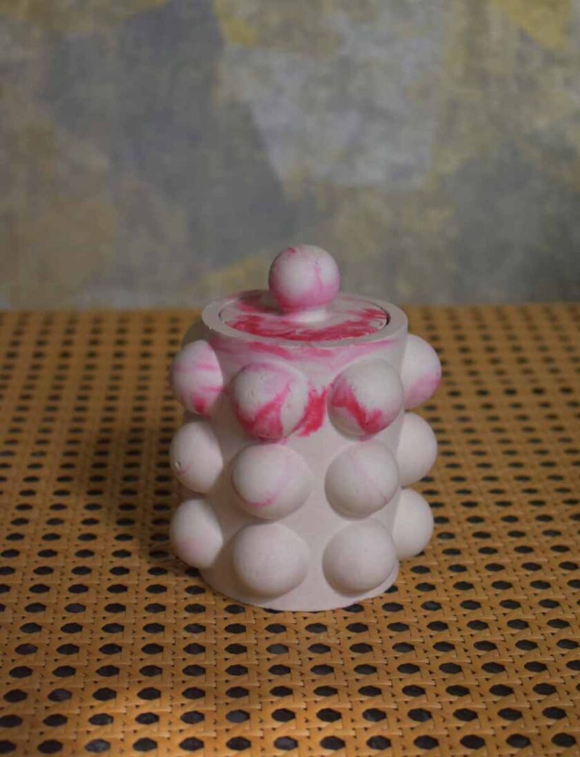 Polka Dots Cylindrical Jar