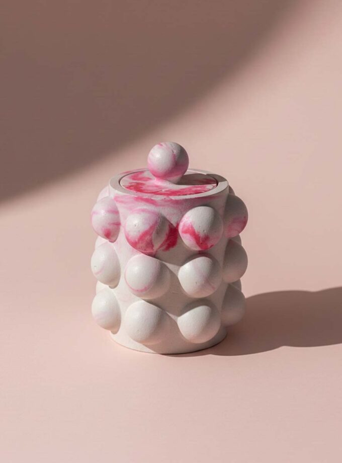 Polka Dots Cylindrical Jar