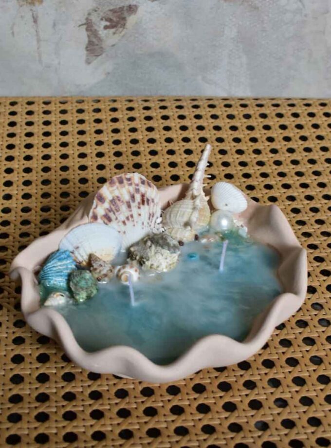Beach Candle - Pearls in the Tide