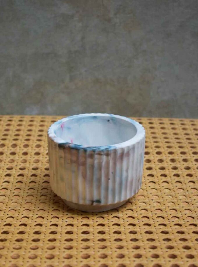 Concrete Striped Vessel