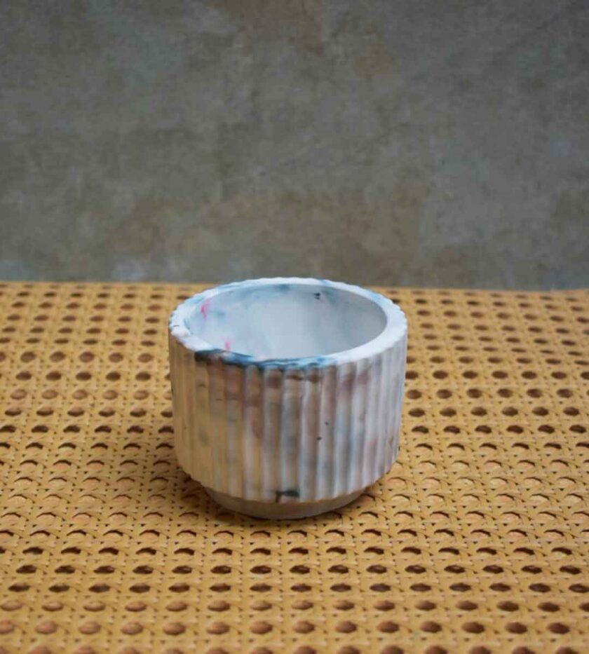 Concrete Striped Vessel