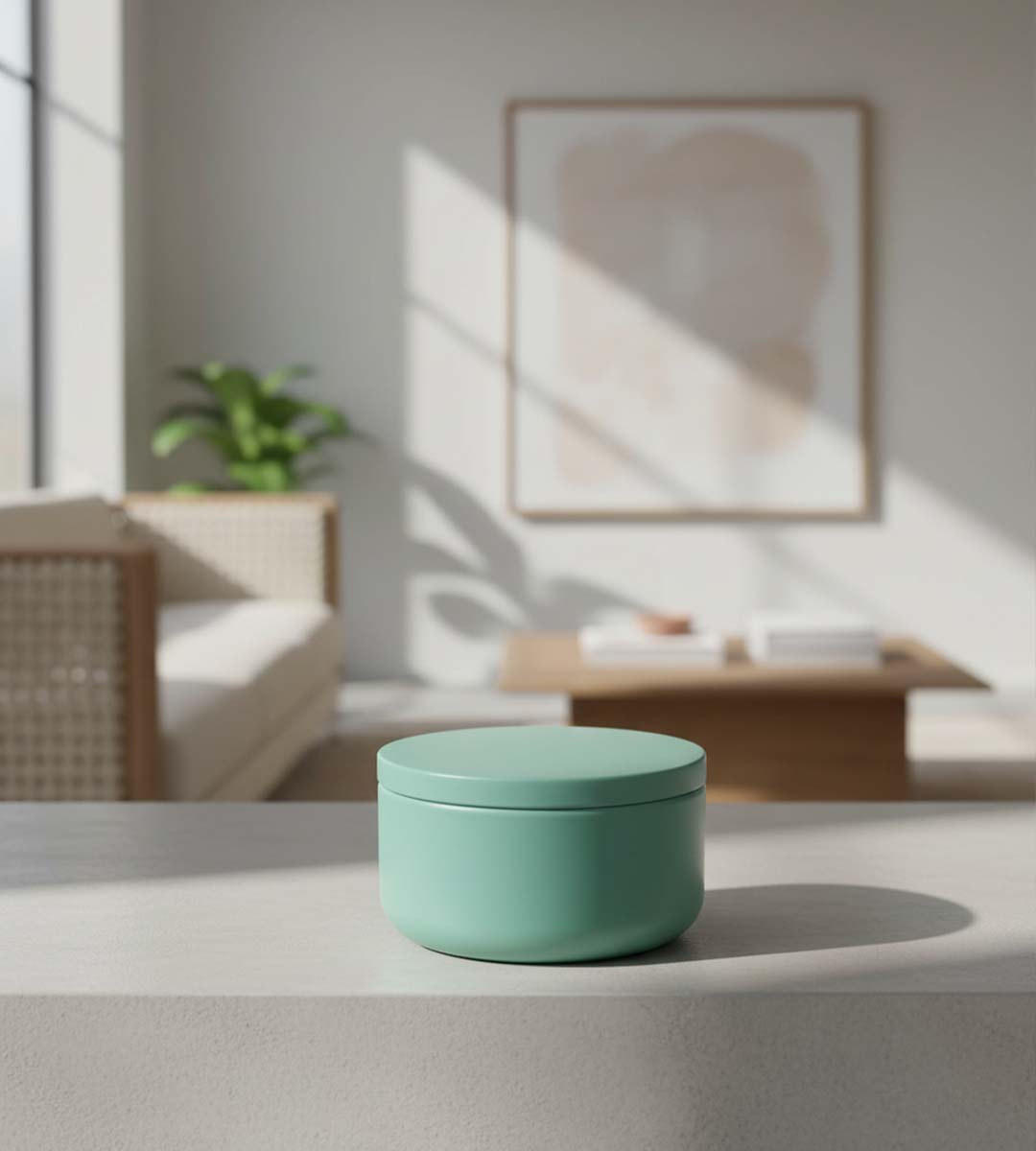 Round Jar with Lid - Image 2