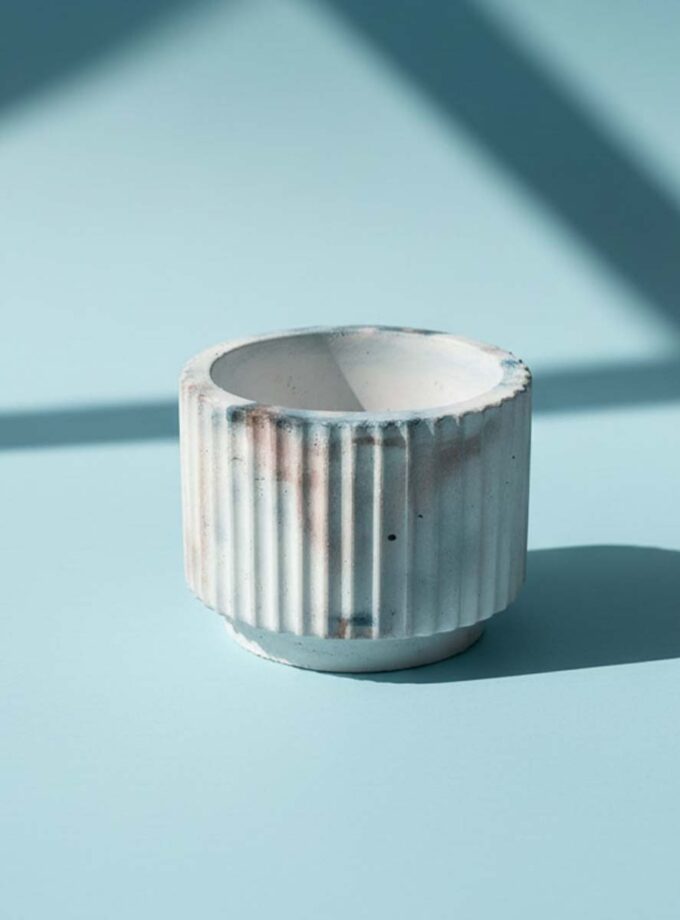 Concrete Striped Vessel
