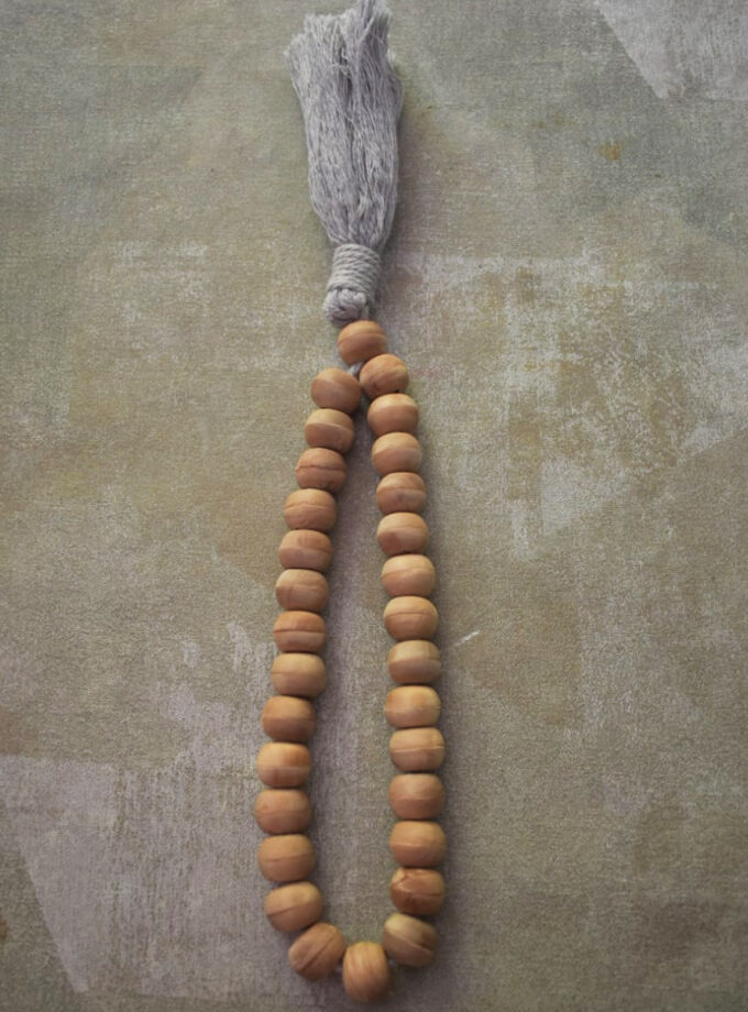 Wood Bead Garland with Tassels