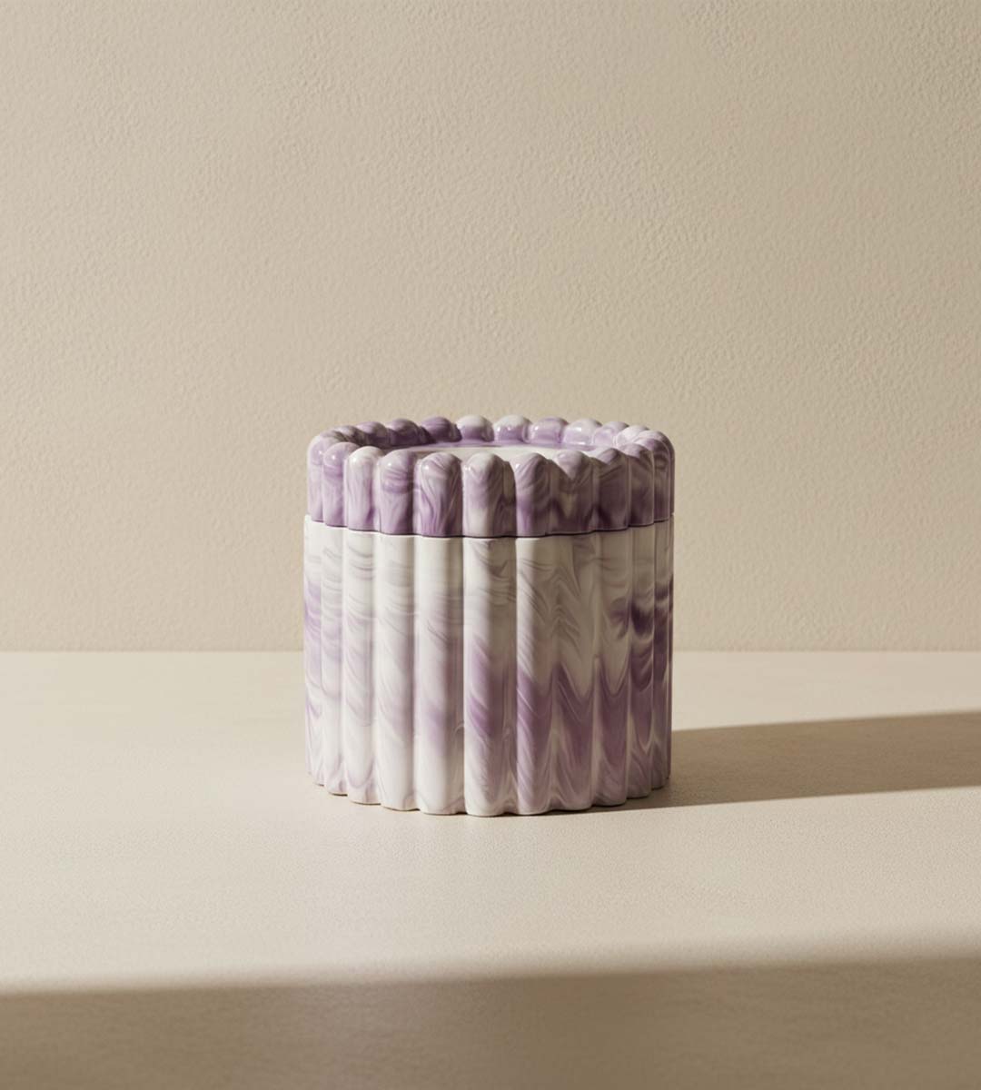 Minimal Striped Decor Jar