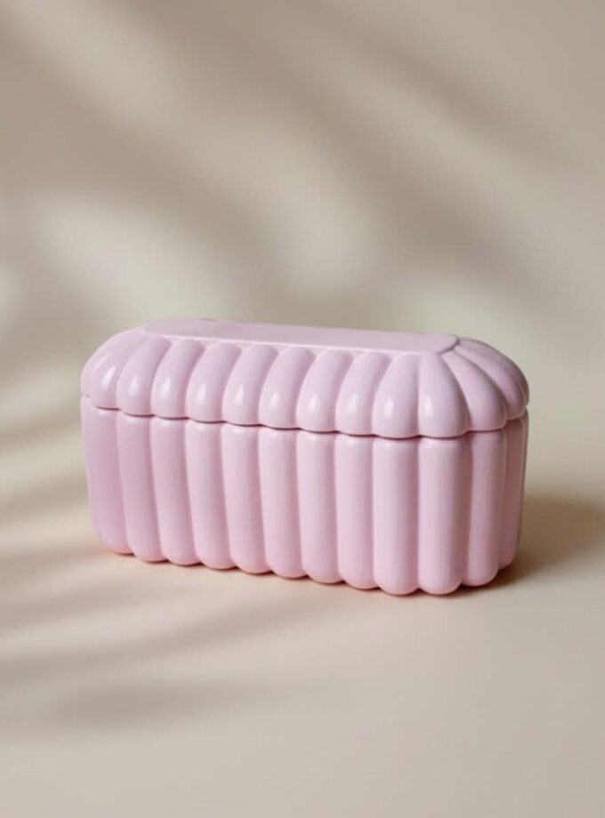 Oval Striped Storage Box