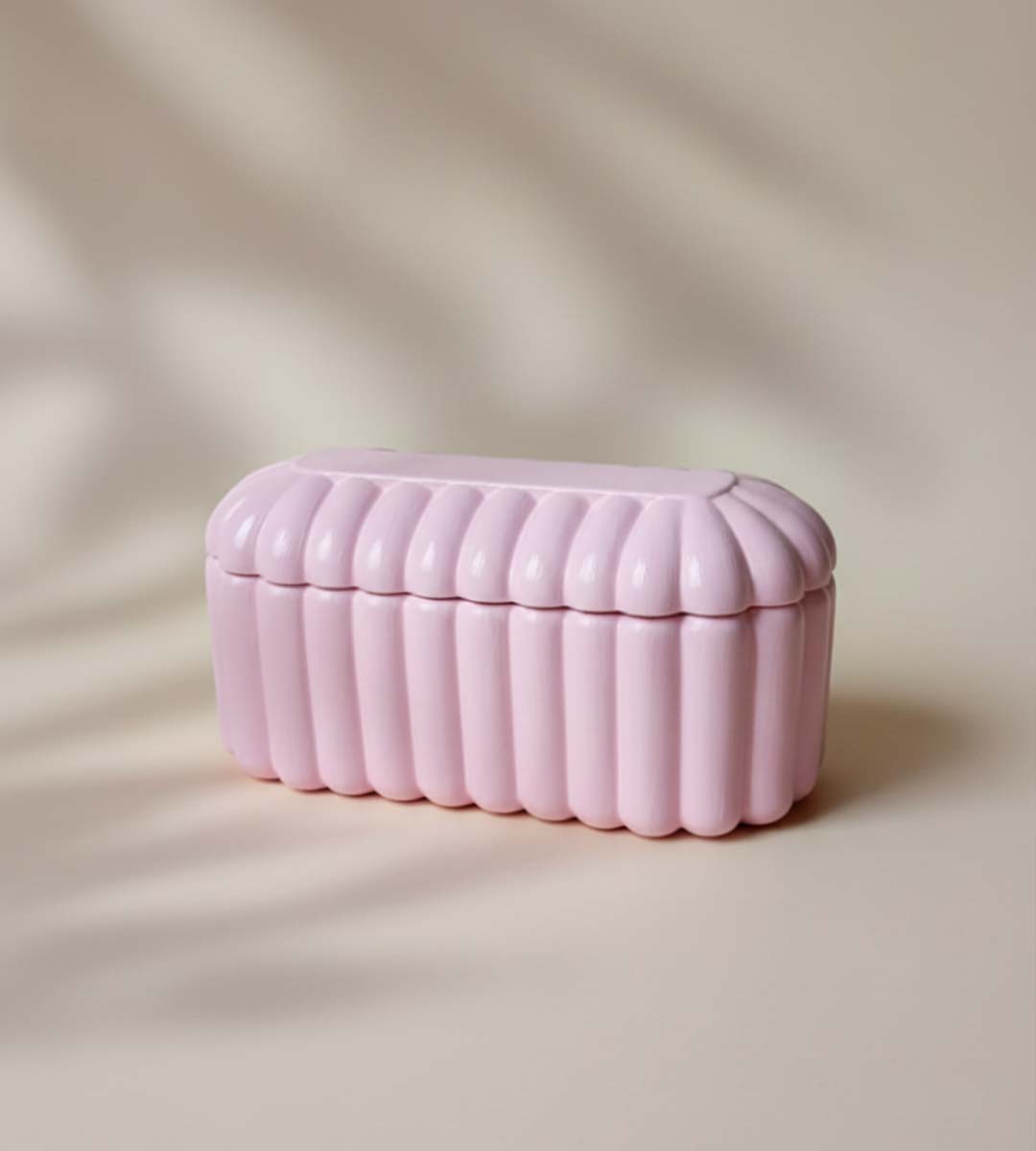 Oval Striped Storage Box