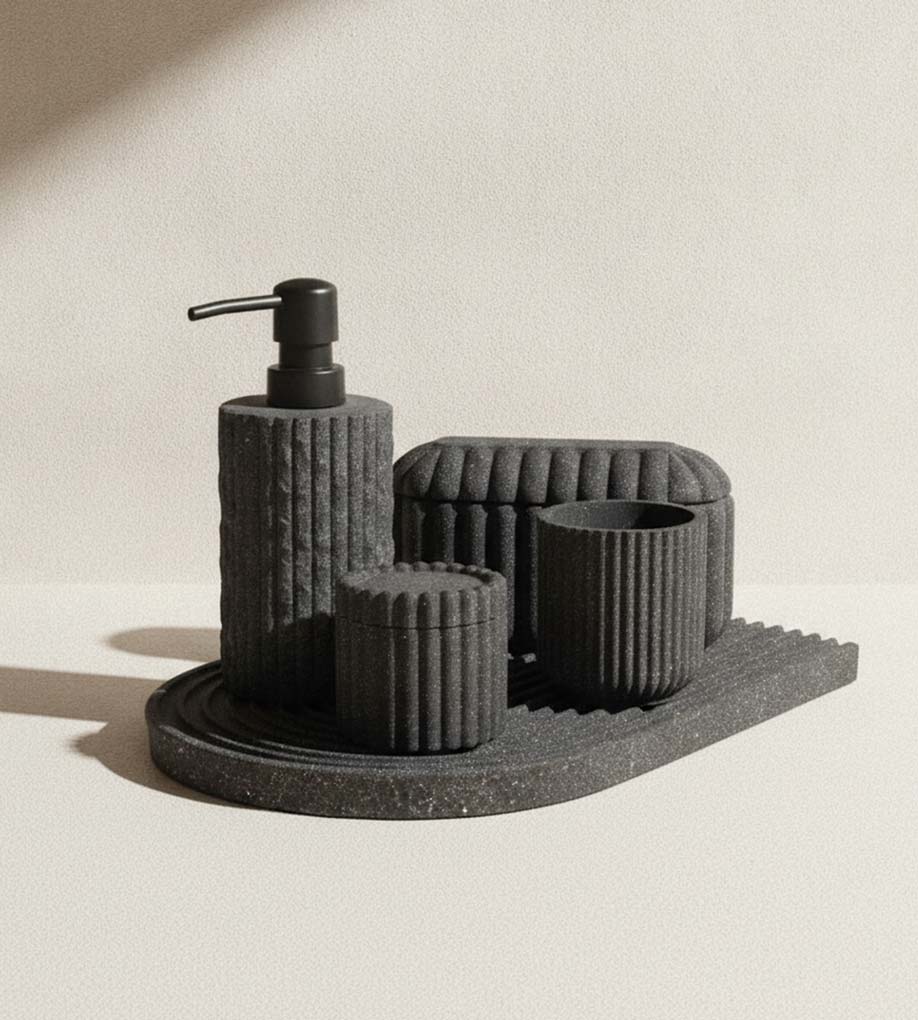 Aurelia Ribbed Bathroom Set